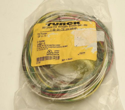 Turck csf19-19-1 u4564-5 multifast m23 receptacle male dc color code, 19 pin new for sale