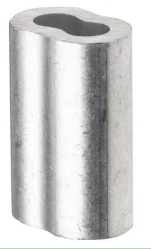 Pack of 100 aluminum crimping loop sleeve for 1/8&#034; diameter wire rope and cable for sale