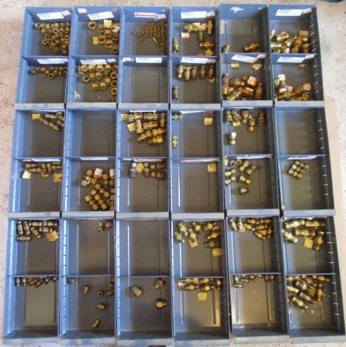 280 pieces brass fittings flare unions compression unions flare nuts sleeves for sale