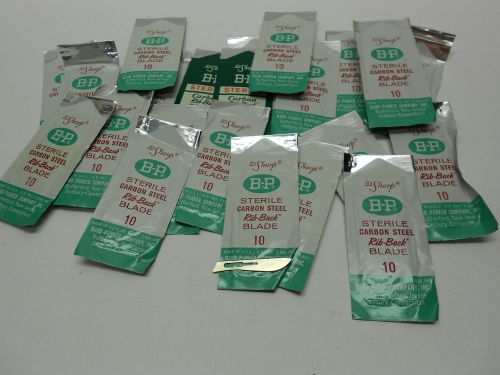 25 - #10 BARD-PARKER STERILE Carbon Steel RIB-BACK SURGICAL BLADES - Crafts etc