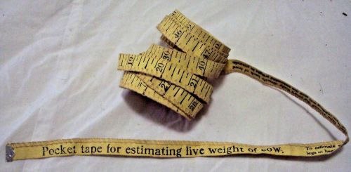 VINTAGE POCKET TAPE  FOR ESTIMATING LIVE COW WEIGHT JOHN ESHELMAN &amp; SONS