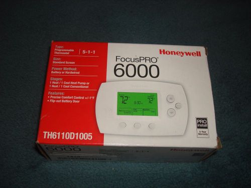 NEW HONEYWELL FOCUSPRO 6000  TH6110D1005 PROGRAMMABLE THERMOSTAT BEST PRICE F/S