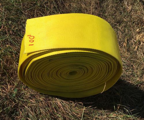 Lift-All 6&#034; Wide Yellow Heavy Duty Cargo Strap Material Roll Thick 100&#039; Length