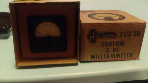 Vintage PHASTRON SQ CUSTOM 5DC MILLIAMETER