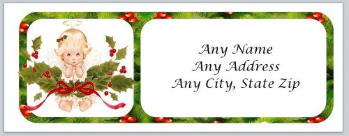 30 Personalized Address Labels Christmas Baby Ange lBuy 3 get 1 free(ac475)