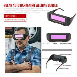 Welder Glasses Protective Mask Solar Powered For Welding Auto Darkening Welding