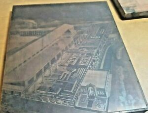 VINTAGE Engineering ADVERTISING Co. Building  COPPER  PRINTING PLATE 9&#034; X 10&#034;