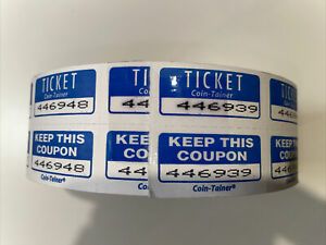 New Numbered Raffle Tickets (Coin-Tainer Brand) 2-part