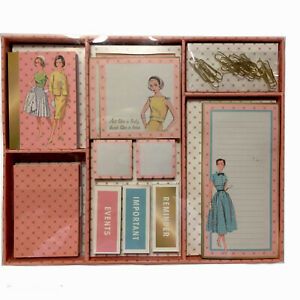 Simplicity 90th Anniver Fun Retro Pattern Desk Office Organizer Stationery Set