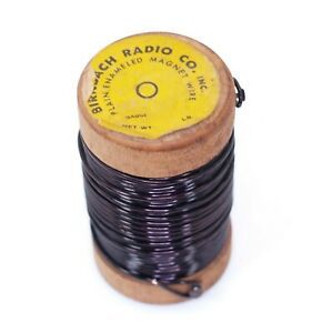Vintage BIRNBACH Radio Co. 16 AWG Plain Enameled  Magnetic Wire  Roll 1960s