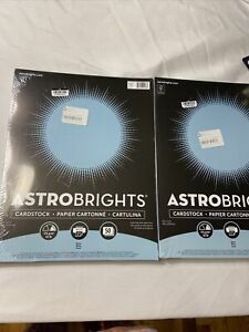 Astrobrights 50ct 8.5&#034; x 11&#034; Cardstock Blue Pastel Lot 2 Free Ship