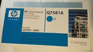 Genuine HP Color Laserjet  Print Cartridge Cyan  Q7581A New   /