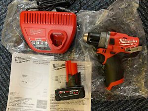 Milwaukee 2504-20 M12 FUEL Brushless 1/2 In. Hammer Drill, With Chargers 4.0
