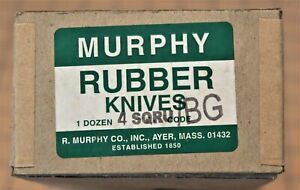 R Murphy Knives Rubber Knife 4&#034; SQ/BG full box 12 knives