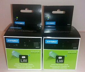 Lot of 2 NEW SEALED DYMO LabelWriter White File Folder Labels 30327