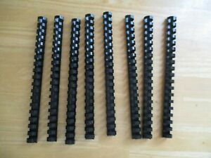 Set of 8 Black Plastic Comb Bindings 19 Ring Binding Combs