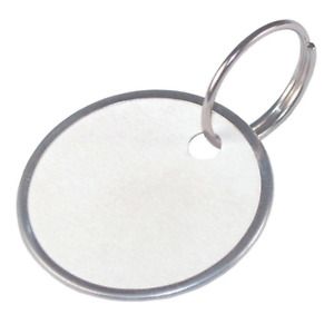 Hillman Paper Key Tag 1-1/4 in. Writable Paper Split Ring Metal Silver (25-Pack)