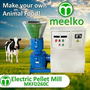 PELLET MILL 15kw 10&#034; DIE 3 PHASE STOCK USA (6mm special for cow)