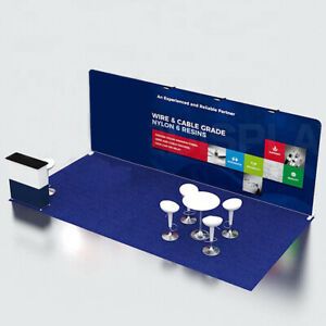 20ft Tension Fabric Backdrop Wall Pop Up Stand Banner Trade Show Display Booth