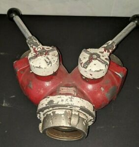 Akron Style 1582 Fire Hydrant Wye 2-Way Brass Suction Siamese Valve &#034;TORK-LOK&#034;