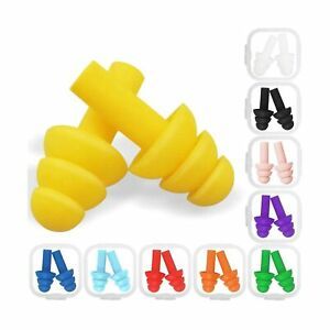 10 Pairs Swimming Earplugs Silicone Noise Cancelling Ear Plugs Reusable Water...