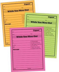 Adams While You were Out Pads, 4.25 x 5.25 Inches, Assorted Neon Colors, 50 Shee