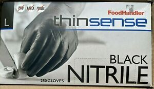 1000 BLACK NITRILE Gloves 1,000 PowderFree Large