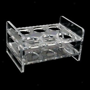 6-Hole Clear Acrylic Shot Glass Holder Rack Bar wine drinks Serving Tray