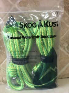 Skog  Kust Premium PWC Dock Lines 2-Pack Heavy Duty Braided Ropes Jet Ski Boats