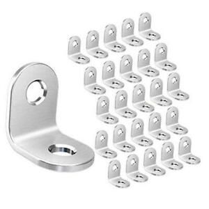 50 pcs L Bracket 20mm x 20mm,  Corner Brace Stainless Steel Angle Bracket