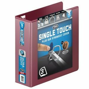 Wilson Jones 3 Ring Binder 3 Inch Ultra Duty D-Ring View Binder with Extra Du...
