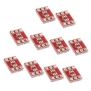 10Pcs 0.04in SOT23 TO DIP Adapter PCB Experiment Convertor Board 6 pin Red