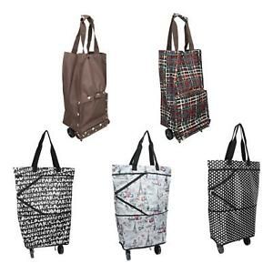 Light Weight Shopping Cart Trolley Rolling Storage Wheeled Grocery Cart