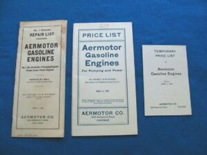(3) AERMOTOR GAS ENGINE BROCHURES