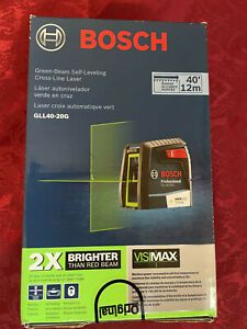 BOSCH GLL40-20G Professional Green-Beam Self-Leveling Cross-Line Laser