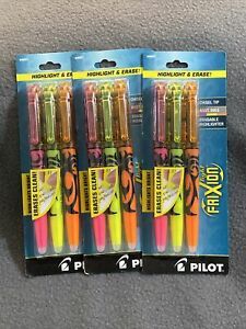 Pilot Frixion Light Erasable Highlighter Chisel Tip Assorted Colors 3 Pack (3)