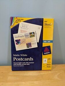 Avery Postcards 8387- Inkjet 200 Cards - both sides- 4 1/4 x 5 1/2, Matte White
