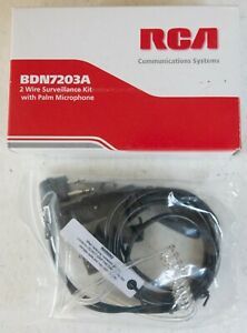 RCA BDN7203A Earpiece / clip on mic surveillance kit for 2 way radios - NEW