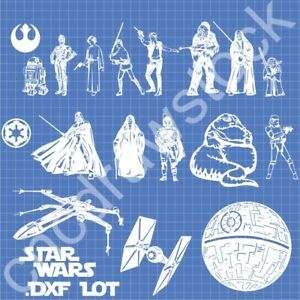 DXF CDR and EPS File For CNC Plasma or Laser Cut - Star Wars Characters Lot