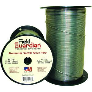 Field Guardian 15 GA. Aluminium Wire, 1/2 Mile. Free Shipping