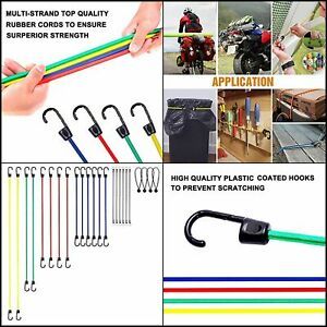 NoOne 25 pcs Heavy Duty Bungee Cords with Hooks in Jar