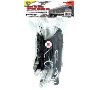 Erickson 06610 10Pc EPDM Rubber Tarp Straps USA 4-10&#034;, 2-15&#034;, 2-21&#034;, 2-31&#034; New