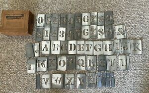 Vintage REESE&#039;S Interlocking Adjustable Stencils Letters &amp; Numbers w/ Box 1 1/2&#034;