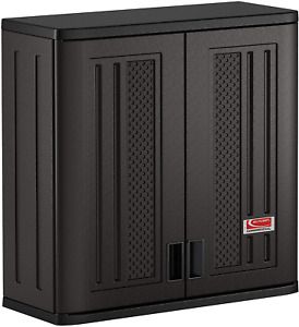 Suncast Commercial Blow Molded Wall Cabinet, Dark Gray