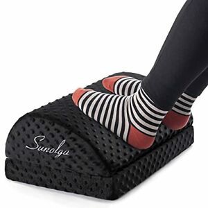 Under Desk Foot Rest-Adjustable Height Massage Textured Surface Teardrop Foam