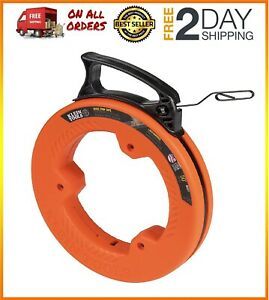 Klein Tool 50&#039; 1/8&#039;&#039; Wide&#039; Wide Steel Wire Puller Fish Tape