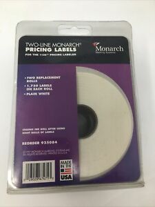 Monarch Pricemarker Labels - 4.01&#034; Width x 2.16&#034; Length - 1750 2/Rolls - White