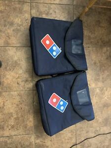 2 Dominos Pizza Delivery Bag Insulated Food Hot Thermal Carry Bag with handles