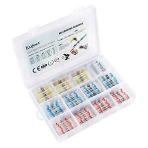 Kuject 330PCS Solder and Seal Butt Connectors Kit, Self-Solder Heat Shrink Wire