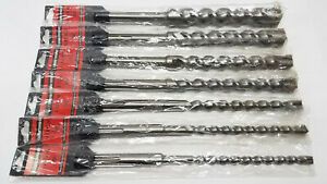 7 Piece Carbide Tipped BIT, Masonry Drill Bit Set, SDS Max